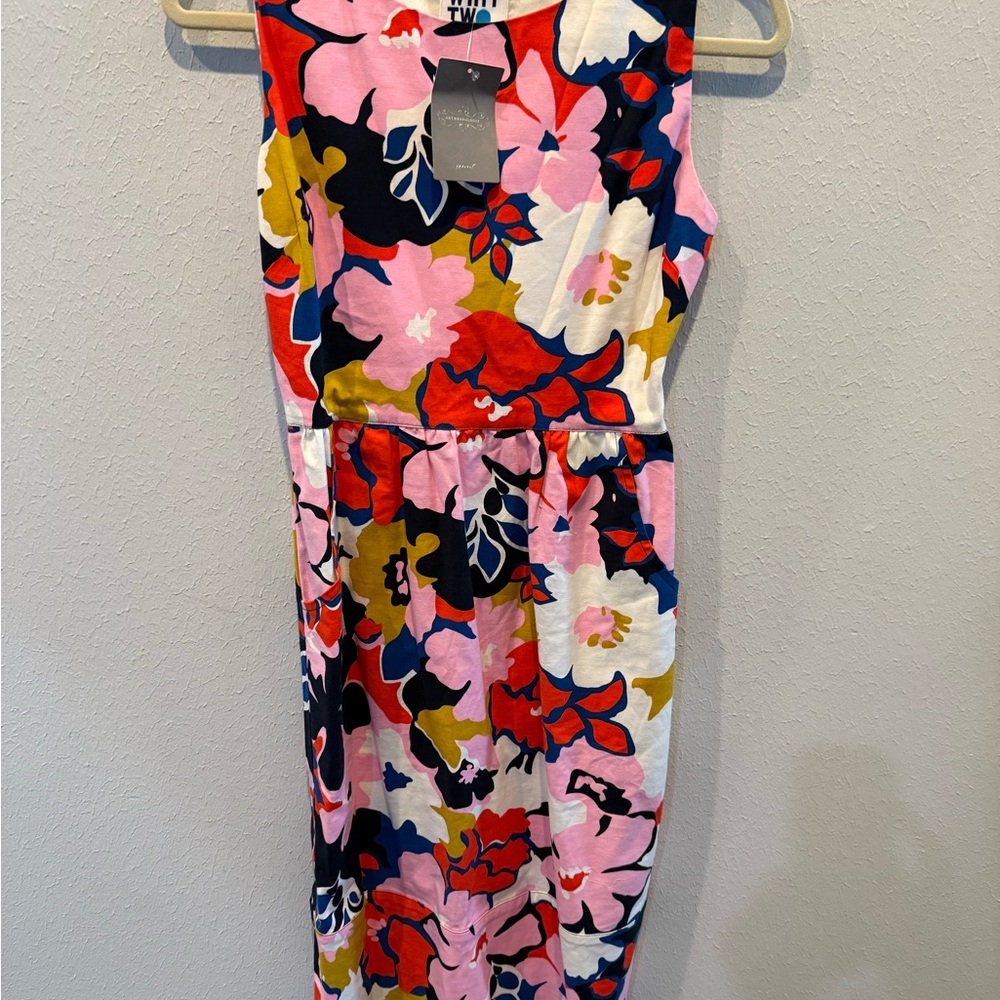 WHIT Colorful Floral Midi Dress